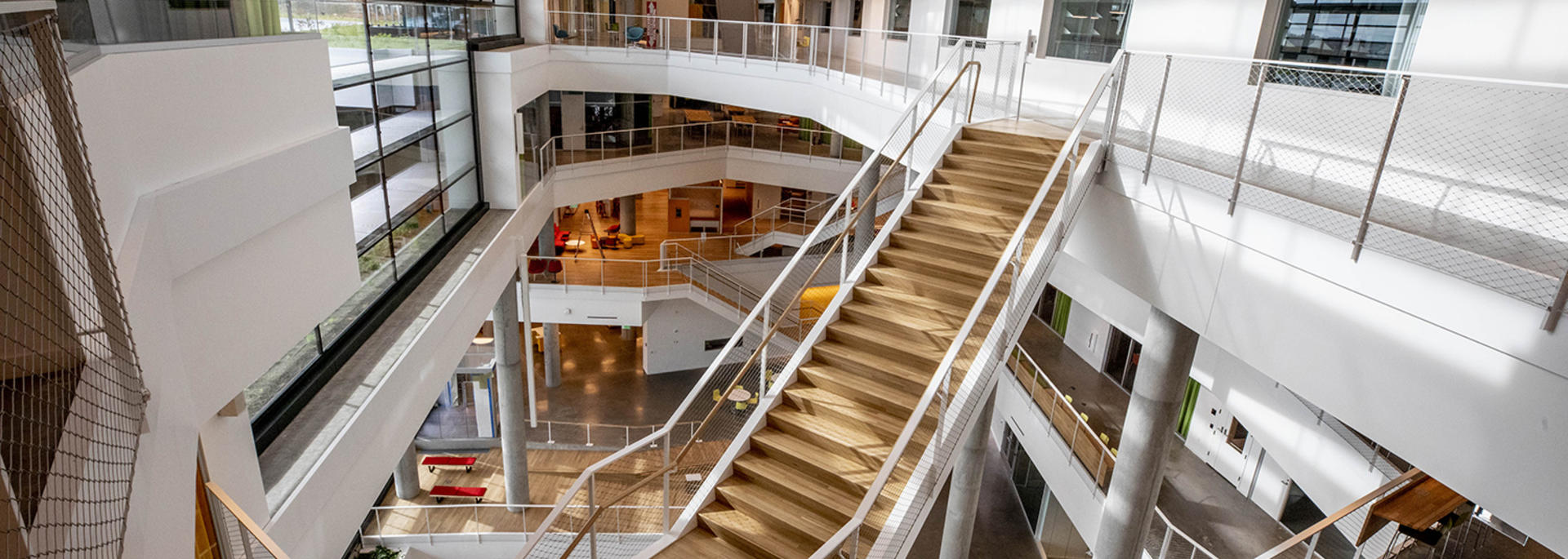 Staircase inside atrium