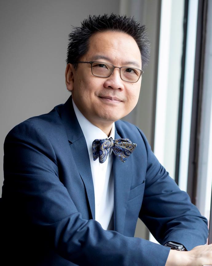 Man smiling in suit
